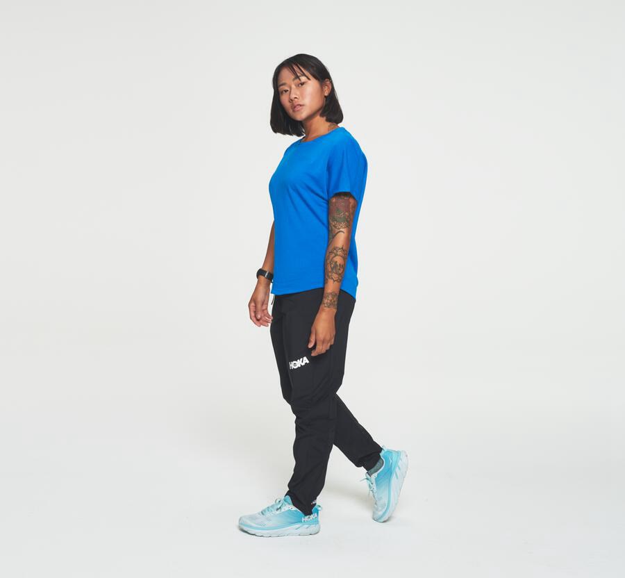 Hoka Australia One One Lifestyle - Womens Tee Blue - VDEXK-2637